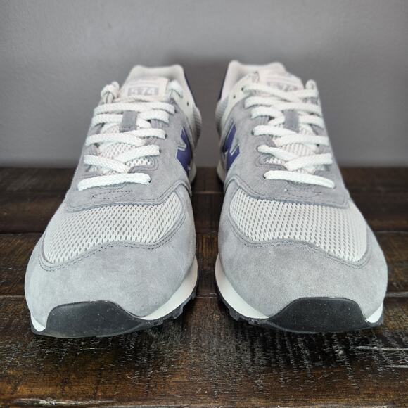 New Balance 574 Mens Size 12 D Running Shoes U574SPB Gray Blue White - Picture 3 of 11